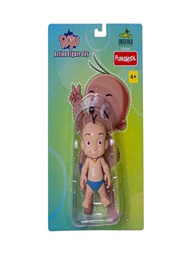 Funskool-Raju Action Figure,Green Gold Chhota Bheem and Friends with Articulation,4 inches,Collectible,for 4 Year Old Kids and Above,Toy - Image 1